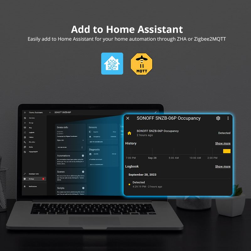 SONOFF Zigbee Human Sensor SNZB-06P Presence Detection Light Sensing Smart Home Automation For Google Alexa Alice_voghion.com