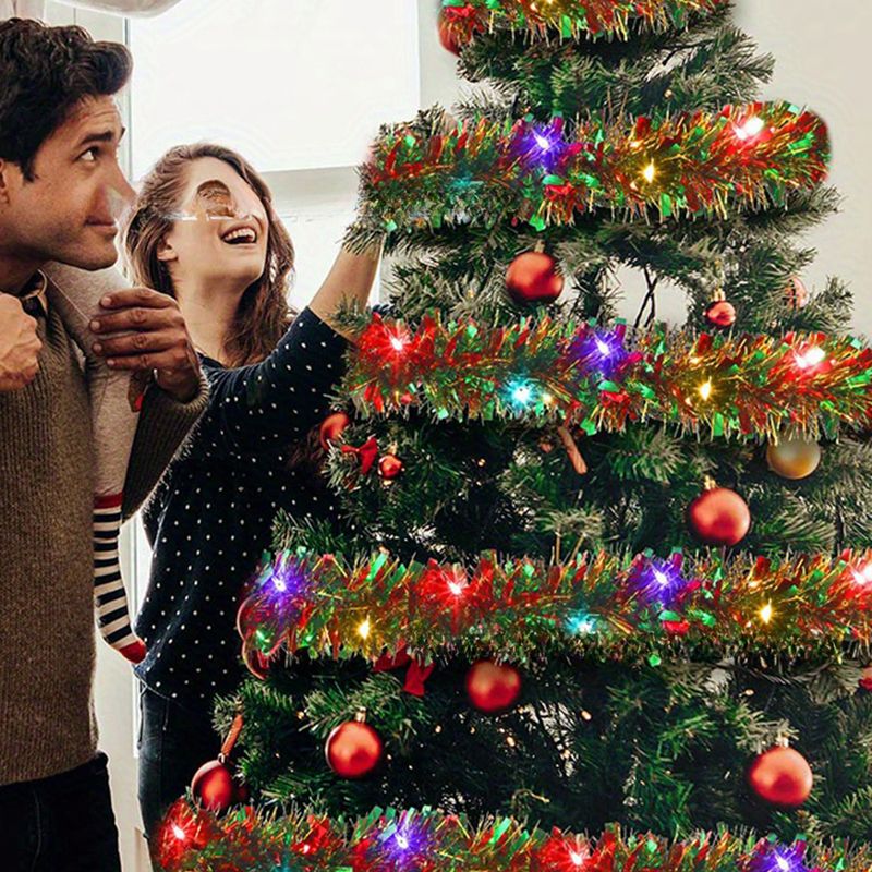 5M LED Lichter Weihnachten Glow bunte Tops Latte Streifen Weihnachtsbaum Festival Party Dekoration_voghion.com