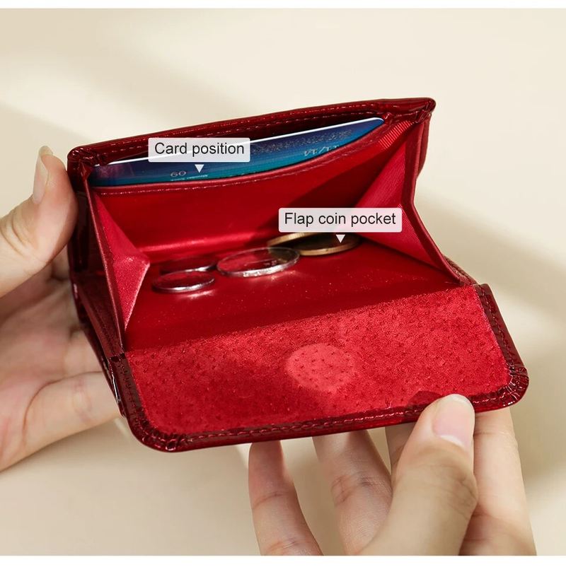 WESTAL Portafoglio da Donna in Pelle con Tasca Porta Carte Rosso Porta Soldi Porta Monete Donna_voghion.com