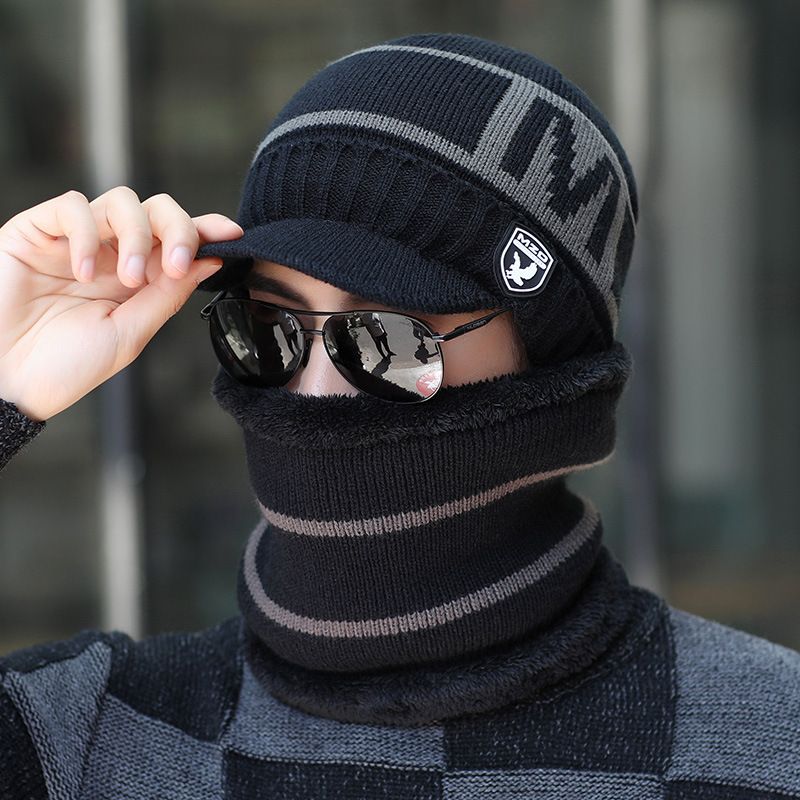 Fleecegefütterte, dicke Motorradmütze, Wintermütze, Unisex, warm, winddicht, Gesichtsmaske, vielseitiger Nackenschutz_voghion.com