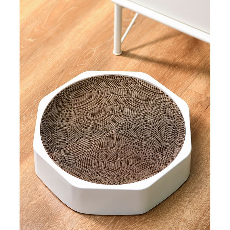 Meianju - Nido per gatti in carta ondulata sostituibile con vasca ottagonale, forniture per animali domestici_voghion.com