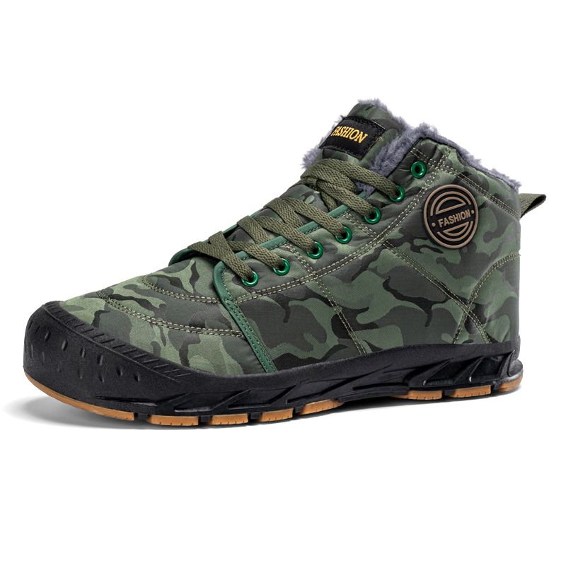 Men's Snow Boots Fur ed Ankle Booties Outdoor Anti-slip Waterproof Boot Unisex Comfortable Warm Sneakers 2024_voghion.com