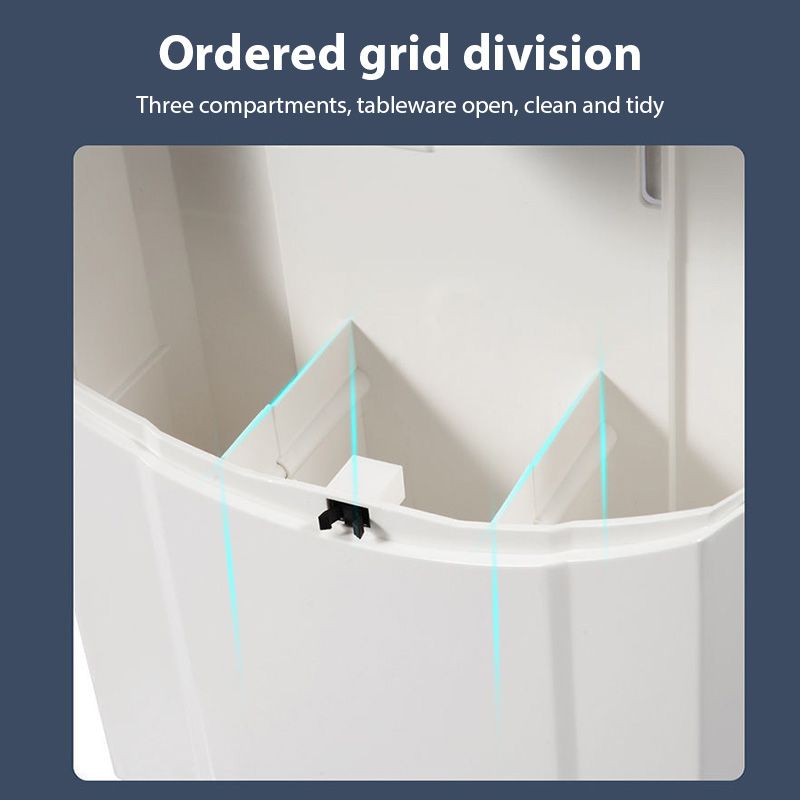 Desinfektion Essstäbchen Zylinder Halter Abtropffläche Hause Wand-montiert Fach Essstäbchen Korb Löffel Gabel Geschirr Lagerung Box_voghion.com