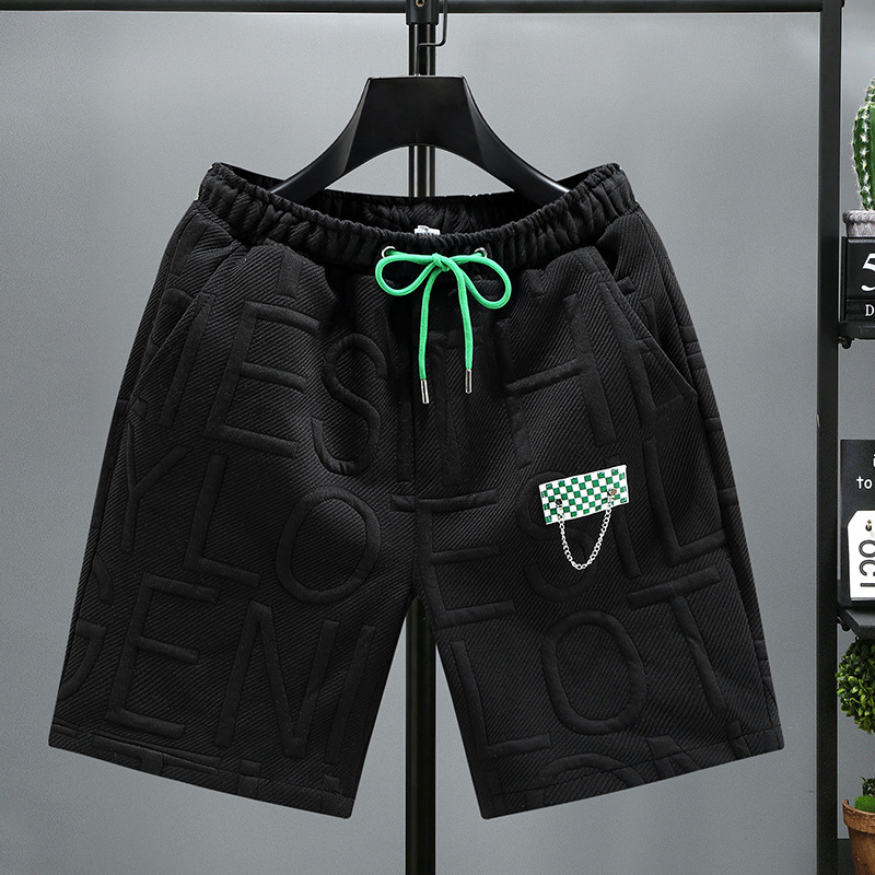 Häre Shorts, dënn Summer Casual Hosen, locker an trendy Marken gestrickte Strand Fënnef-Punkt Sporthosen, grouss Shorts, a Mëttelhosen_voghion.com