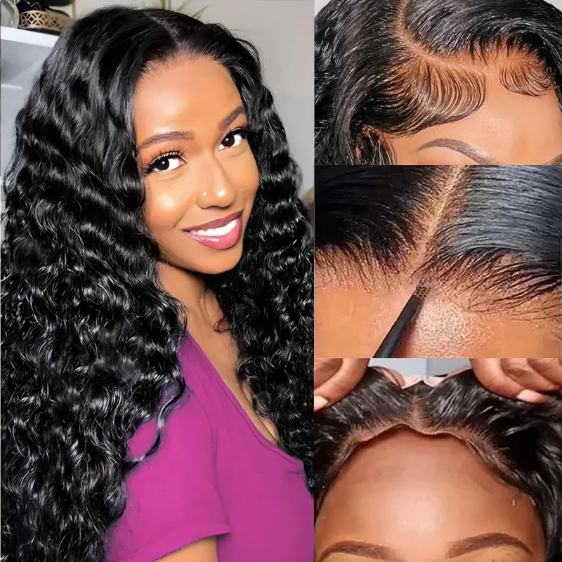 Glueless Human Hair Deep Wave Wig_voghion.com