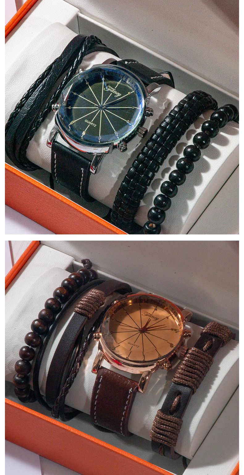 Set di orologi da uomo, orologio al quarzo da lavoro, set di braccialetti, scatola regalo, set di orologi da coppia per fidanzato_voghion.com