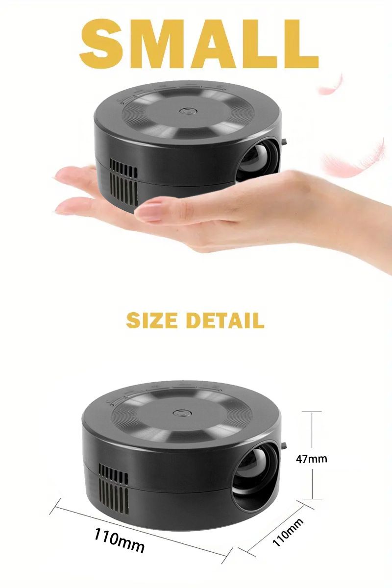 Portable Theater 1080p Android Smart HD 4K Wireless Projector For Home Use_voghion.com