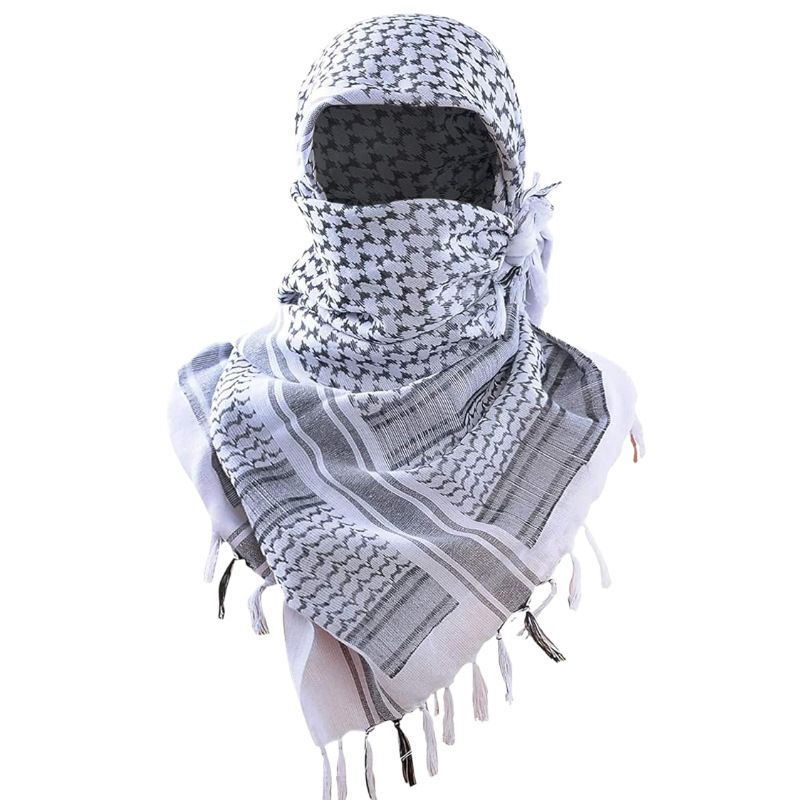 Taktinis vyriškas ir moteriškas galvos juosta su kutais, arabiškas šalikas, dykumos apvyniojimas_voghion.com