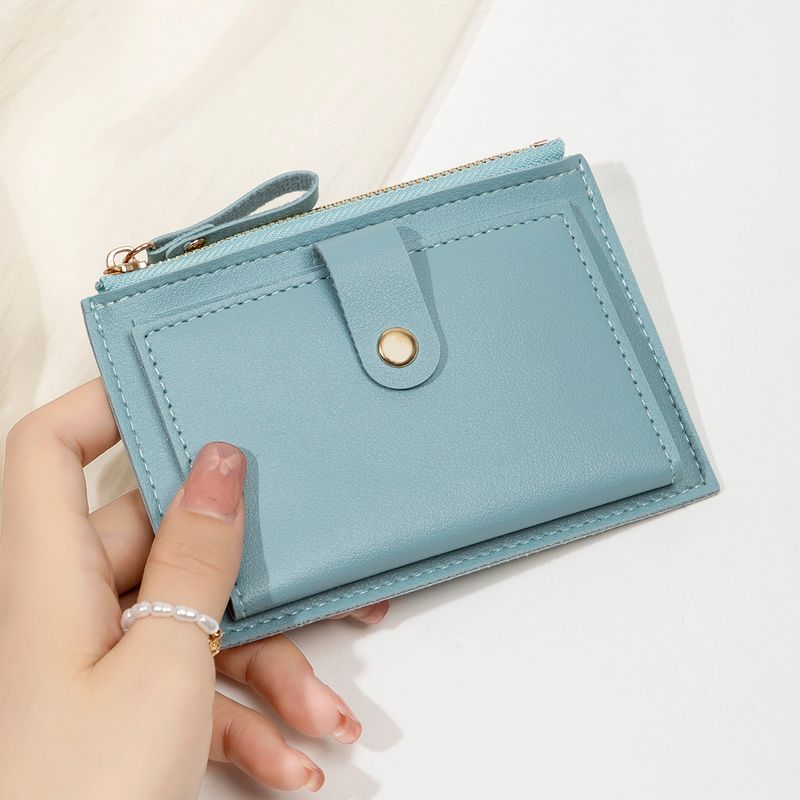 2025 New Ultra-thin Student Small Wallet, Simple And Fashionable Zipper Card Bag, Cute Women's Change Bag_voghion.com