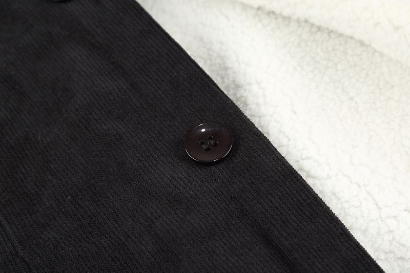 Men's Clothing Autumn And Winter Long Sleeved Lapel Corduroy Plus Velvet Jacket_voghion.com