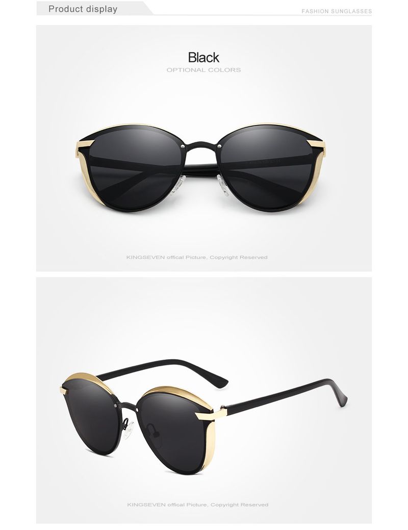 KINGSEVEN Cat Eye Sunglasses polarized Alloy Frame+TR90 Sun Glasses Women Fashion Retro Oculos De Sol Gafas UV400_voghion.com