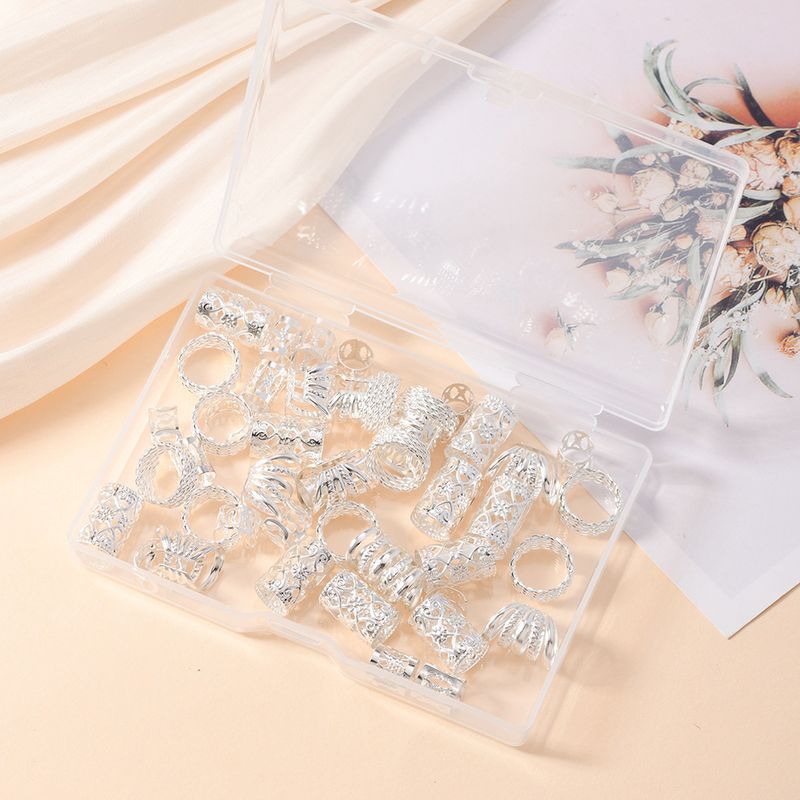 50 - Piece Set Of Stylish Metal - Patterned Hair Clips, Open - Type For Dreadlocks Braid, Hair Accessories_voghion.com