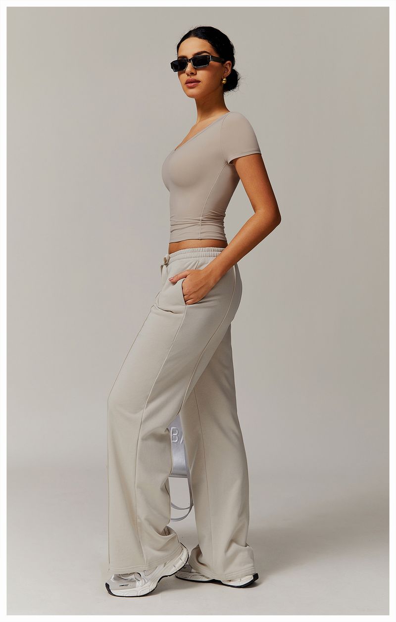 Vêtements pour femmes, haut de yoga moulant à manches courtes, résistant aux chocs, pour la course à pied, le Pilates, le fitness, le sport, le séchage rapide_voghion.com