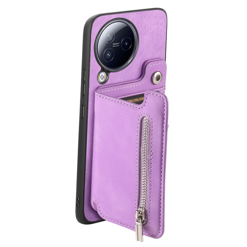 2 in 1 Removable Zipper Cards Solt Magnetic Leather Wallet Case For Xiaomi Redmi Note 13 Pro Plus 12 13T POCO X6 14 Ultra Cover_voghion.com