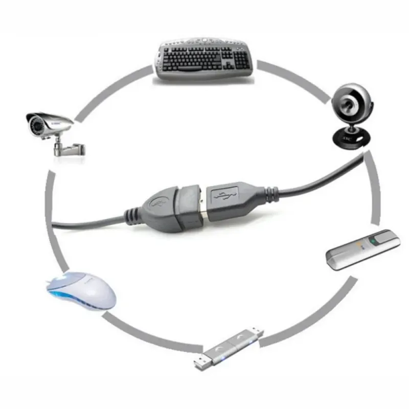 2.0 Male To A Female Data Sync Black Charger Extension Cord USB Cable For PC Laptop Keyboard_voghion.com