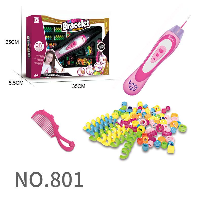 Accessorio creativo perline giocattolo pettine per lo styling treccia sporca principessa ragazza regalo di compleanno elastico per capelli_voghion.com