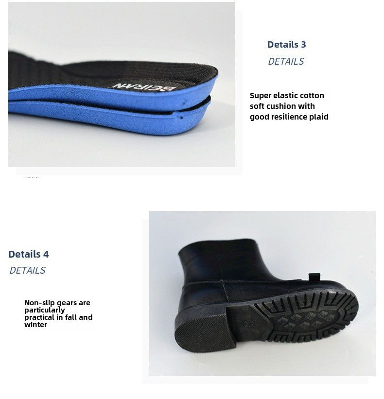 Sapatos infantis meninas sapatos de couro preto princesa Martins botas outono e inverno único algodão médio tubo curto fundo macio lã zíper_voghion.com