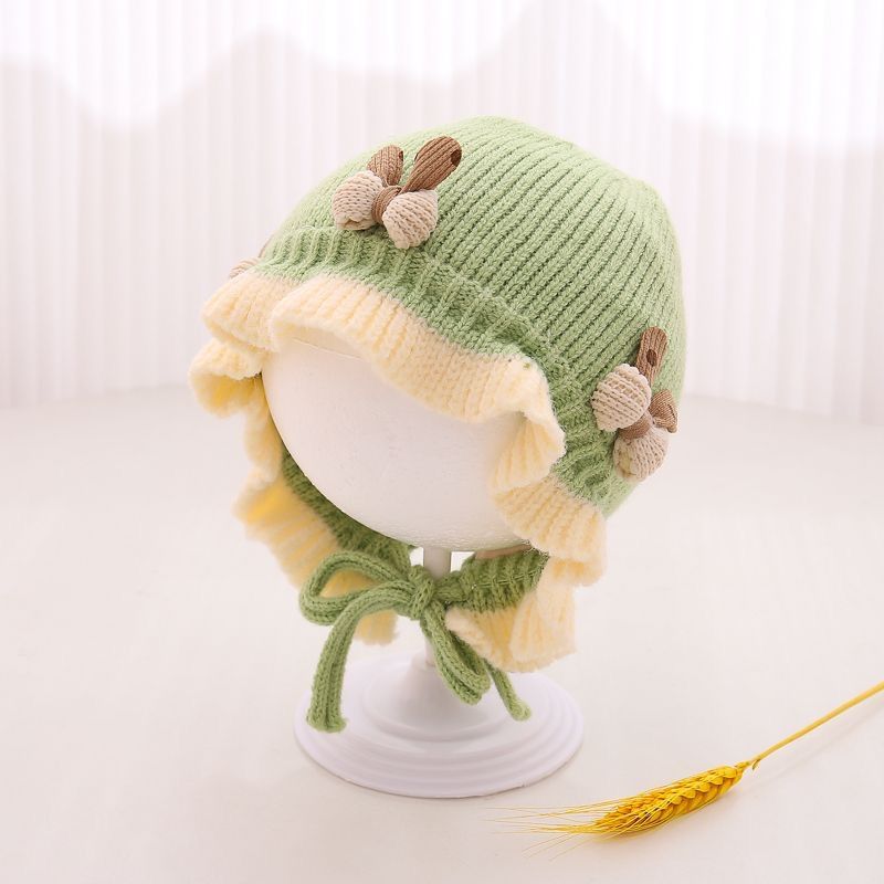 Chapeaux pour enfants, chapeau d'hiver pour bébé, double épaisseur, chaud, cache-oreilles de princesse, mignon papillon_voghion.com