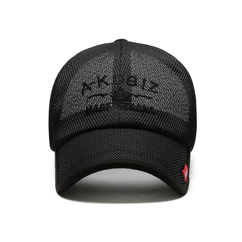RICYGVM Herren Mesh Trucker Hat Coole atmungsaktive Baseballmützen Einfarbige Entenzungenkappen Sonnenschirm Schirmmütze Männlicher Sommer_voghion.com
