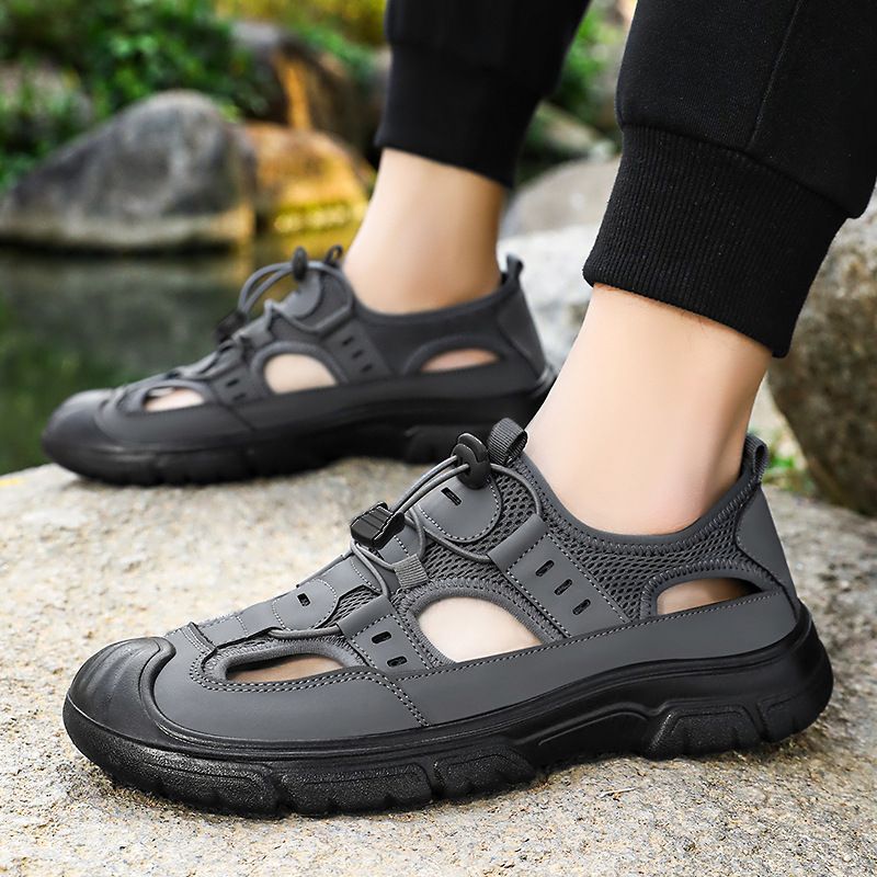 Atmungsaktive Sommersandalen zum Hineinschlüpfen, lässig, für Väter mittleren Alters und ältere Menschen, einzelne, nicht stinkende Herrenschuhe_voghion.com