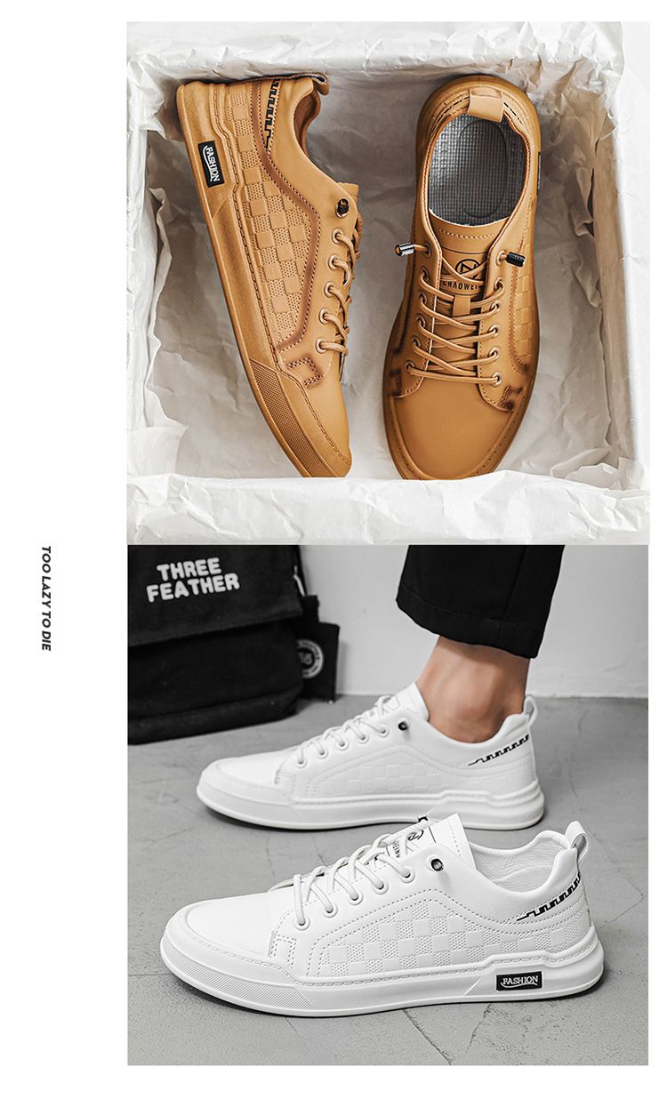 Men's 2024 new summer breathable work board men's wear-resistant and comfortable casual leather black labor protection_voghion.com