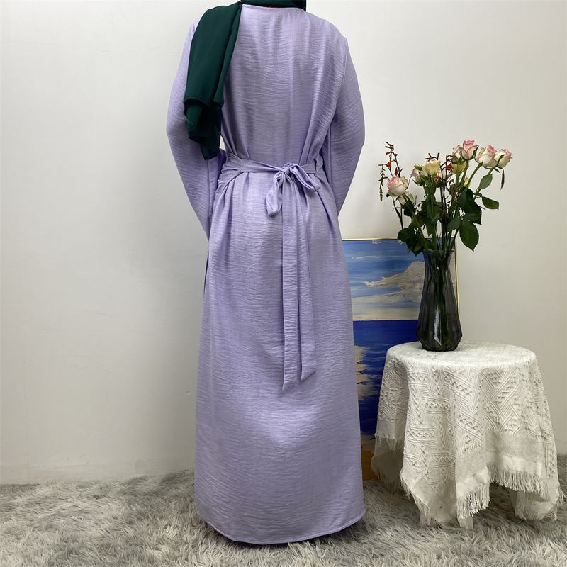 Abiti lunghi da donna in lino per le feste, abaya, musulmani, Ramadan, per l'Eid, caftano marocchino, abito nero, jalabiya, tinta unita_voghion.com