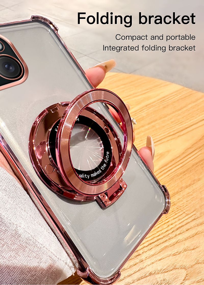 Custodia protettiva per telefono con supporto magnetico antiurto trasparente per iPhone 16 15 14 13 12 11 Pro Max XS X XR 7 8 Plus_voghion.com