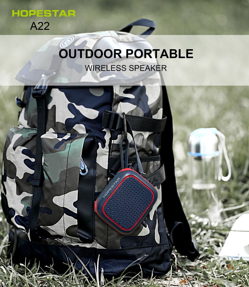 HOPESTAR A22 Alto-falante Bluetooth ao ar livre portátil subwoofer portátil 1+1 Couplet Presente criativo_voghion.com