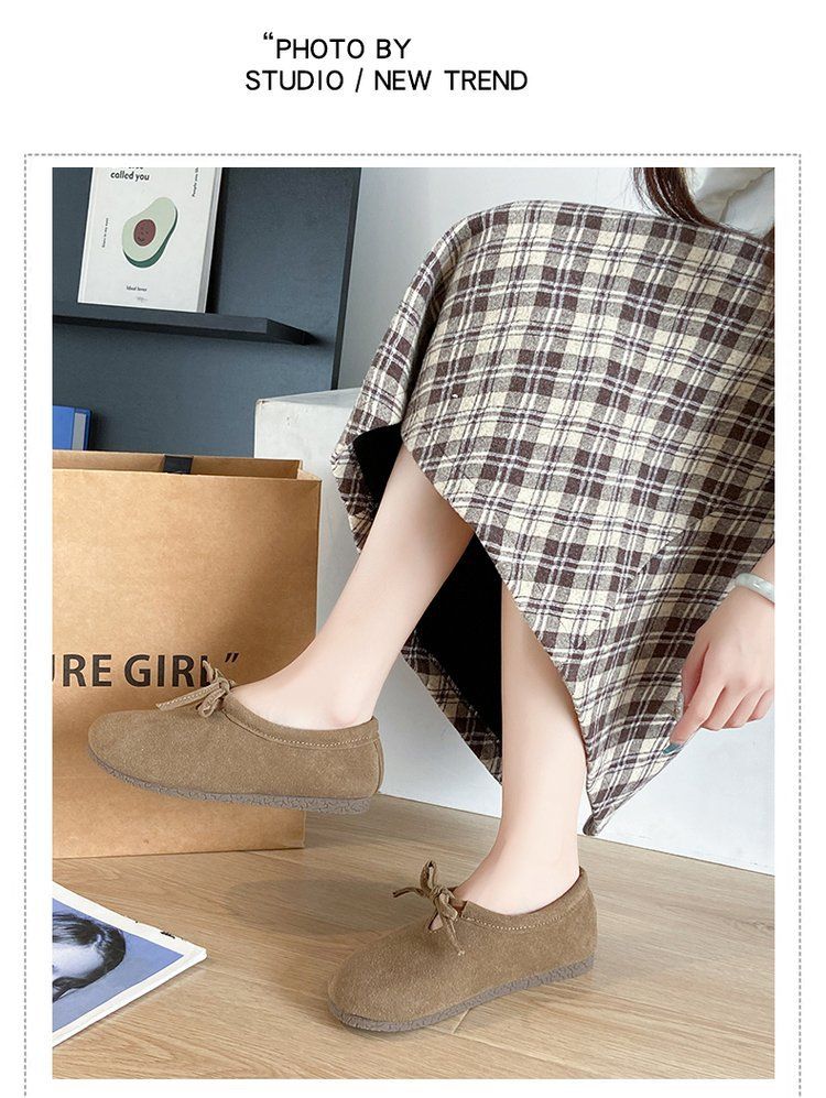 Γυναικεία παπούτσια Birkenstocks με ρετρό κορδόνια, φθινοπωρινά και χειμερινά lazy, μονόχρωμα, με στρογγυλή μύτη, Mary Jane Muller_voghion.com