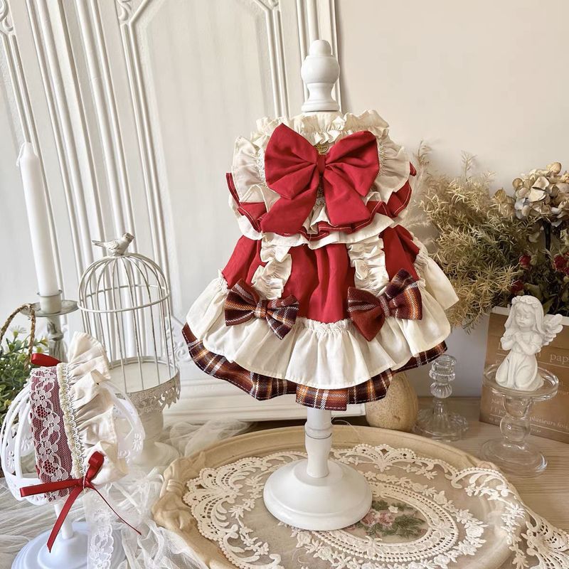 Spring Summer Autumn New Year Puppy Cat Princess Dress For Pomeranian Bichon Frise Yorkshire Terrier Small Dogs_voghion.com