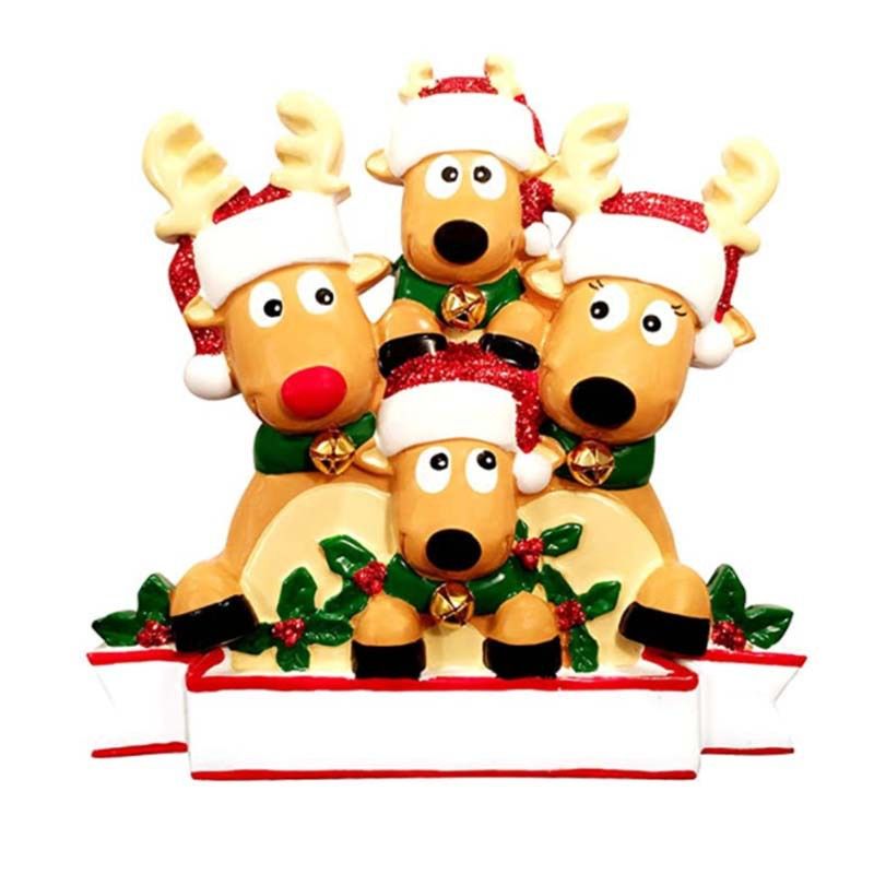 Colgante navideño de alce de resina de PVC para árbol de Navidad, adorno navideño_voghion.com