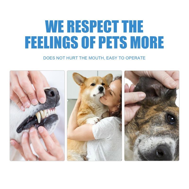 Fingertücher für die Zahnpflege von Haustieren, reinigen Zahnstein und gelbe Zähne, Fingermanschetten für die Mundpflege von Hunden_voghion.com