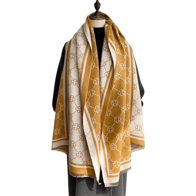 Sjaal vrouwen in de winter, met een high-end gevoel, imitatie van kasjmier. Kantoor airconditioning sjaal, veelzijdig trendy merk._voghion.com