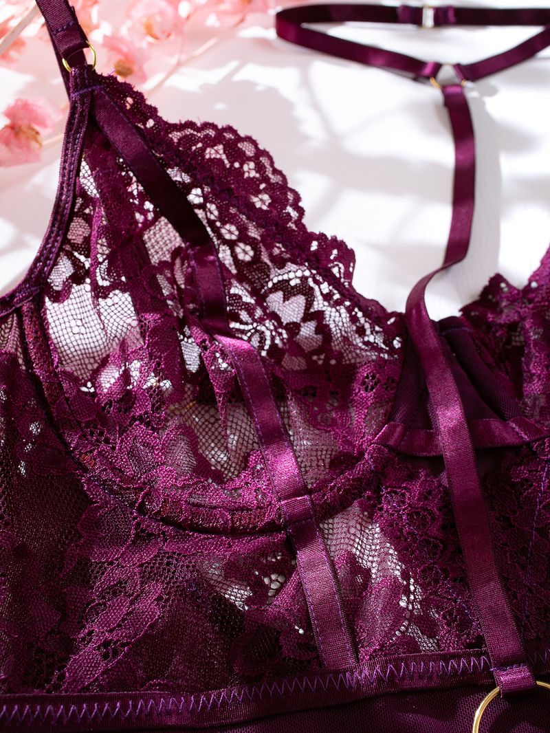 Damenbekleidung Außenhandel 2023 Neue sexy Dessous Sexy durchsichtiger, geraffter, schmaler Neckholder, rückenfreier Einteiler M2908_voghion.com