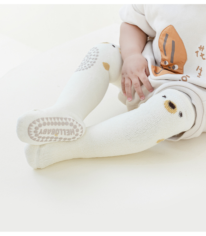 Calzini per bambini Calze per neonati, calzini invernali al ginocchio in lana vergine con circonferenza ispessita, antiscivolo, per i nuovi bambini_voghion.com