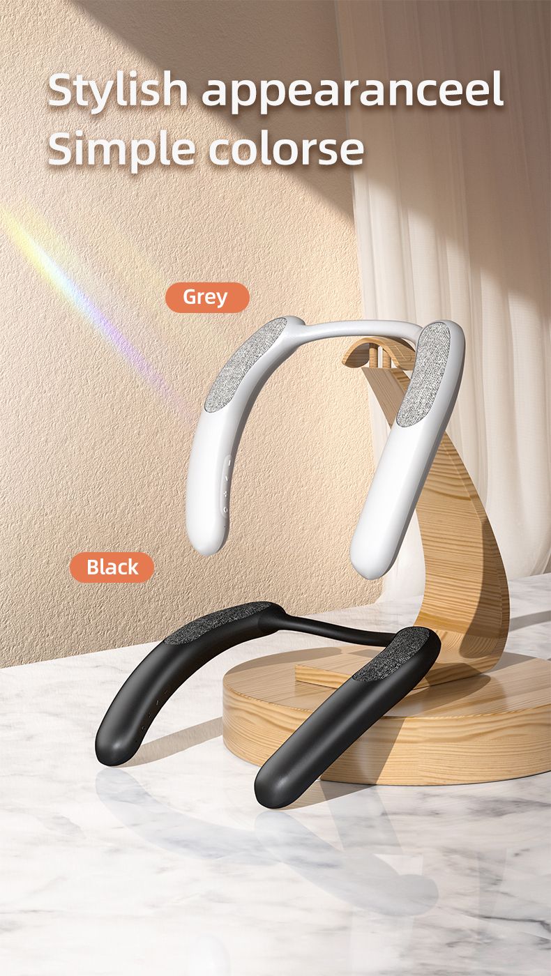 Rockmia EBS-910 Altoparlante portatile wireless Bluetooth Collo indossabile Scheda TF Lettore musicale stereo Microfono Bassi FreeHands_voghion.com