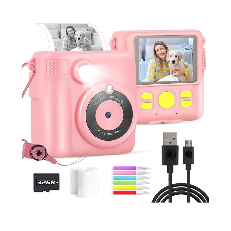 Kids Camera Video Recorder 1080P Mini Digital LCD Toy Cam Instant Print_voghion.com