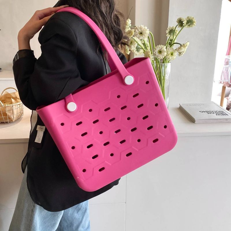 Borsa a tracolla da donna alla moda in materiale EVA, borsa da viaggio, spiaggia, estate, essenziale_voghion.com
