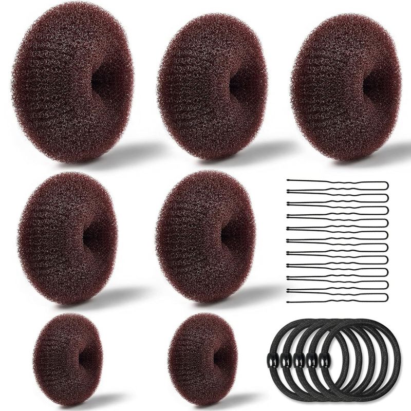 Set di strumenti per intrecciare i capelli con chignon, accessori per capelli, strumenti per intrecciare i capelli a forma di bocciolo di ciambella_voghion.com