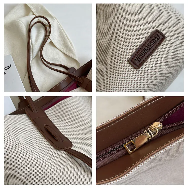 Bolso tote de hombro sencillo y moderno con un diseño sofisticado._voghion.com