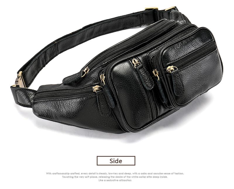 Marsupio da uomo in vera pelle, marsupio multifunzionale per sport all'aria aperta e tempo libero, borsa a tracolla a tracolla_voghion.com
