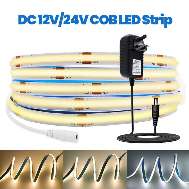 LED-Streifenlichter 12V COB Hohe Dichte Flexibles Band Seil Schrank Küchenlicht_voghion.com