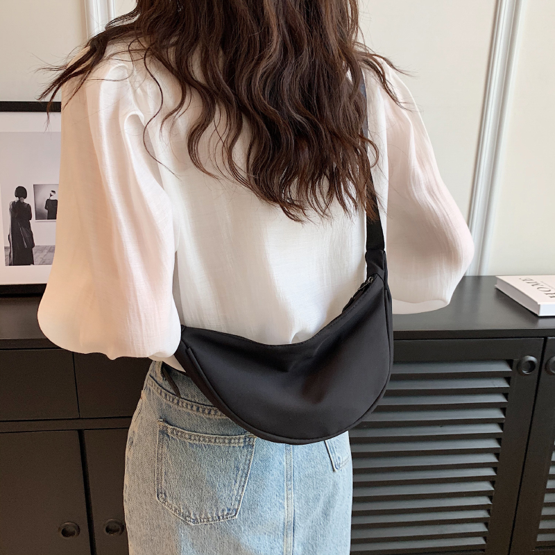 Simple Design Women's Messenger Bag Fashion Ladies Nylon Hobos Small Shoulder Bags Vintage Female Girls Purse Cloth_voghion.com