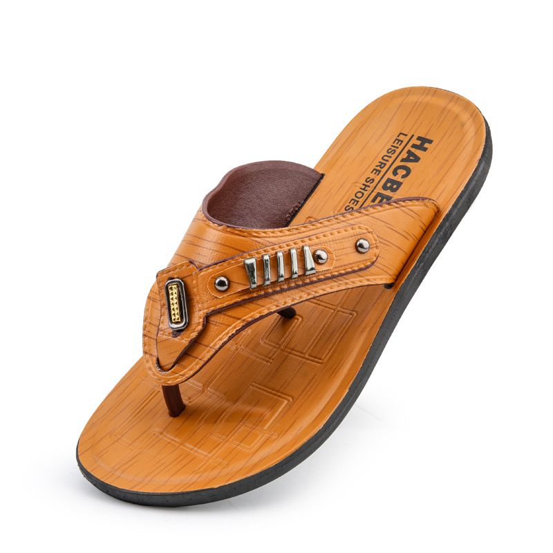 Unbeatable Quality Men's Fashionable With Flops, Flat Bottomed Shoes, Lightweight And Soft Soled Men's Flip Flops For Beach Sports_voghion.com