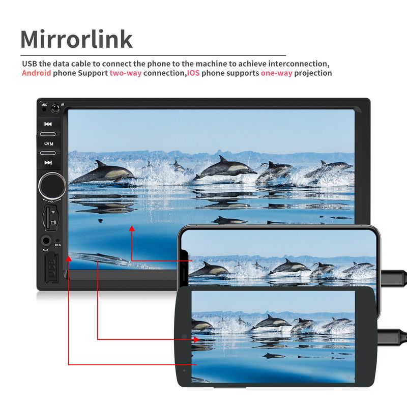 7018 enkele dock auto MP5-speler auto Bluetooth MP4 MP5 alles-in-één machine achteruitrij-auto-afbeelding_voghion.com