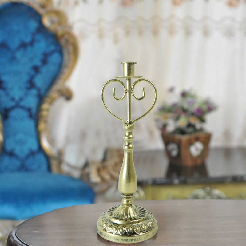 Vintage Copper Candle Holder Set, Handcrafted Metal Candlestick For Dining Table, Wedding Decor & Rustic Home Centerpiece (Single/3-Branch Options)_voghion.com