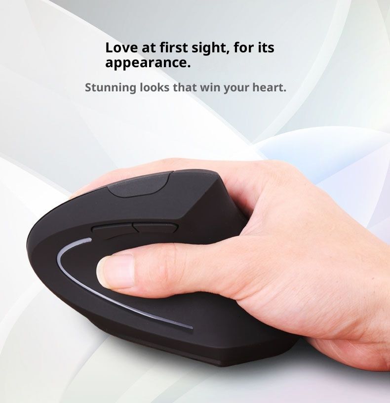 Digitex Digitex 5th Generation Rechargeable Left-Handed Wireless Wired Vertical Mouse Dropshipping_voghion.com