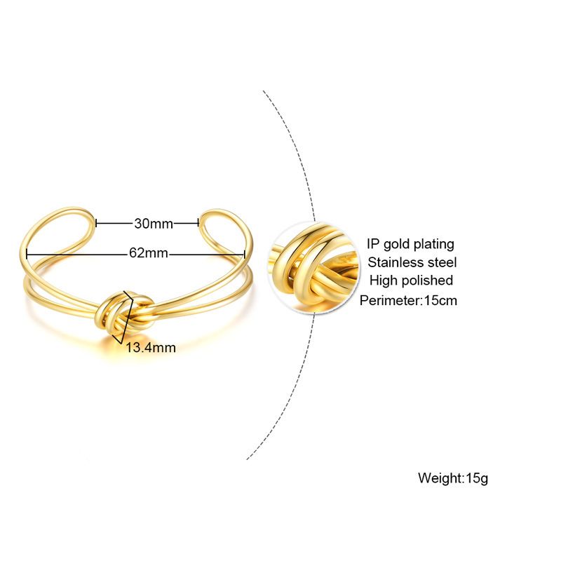 Dammeschmuck Edelstahl Open Knoted Bracelets Moud Bracelets Cross-Grenz Schmuck Stil Einfache Schmuck_voghion.com