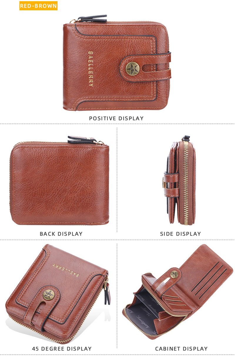 Baellerry Portemonnaie Héich Qualitéit Männer Kompakt Portemonnaie Nei Arrivée Retro Multi Card Zipper Mënz Portemonnaie_voghion.com