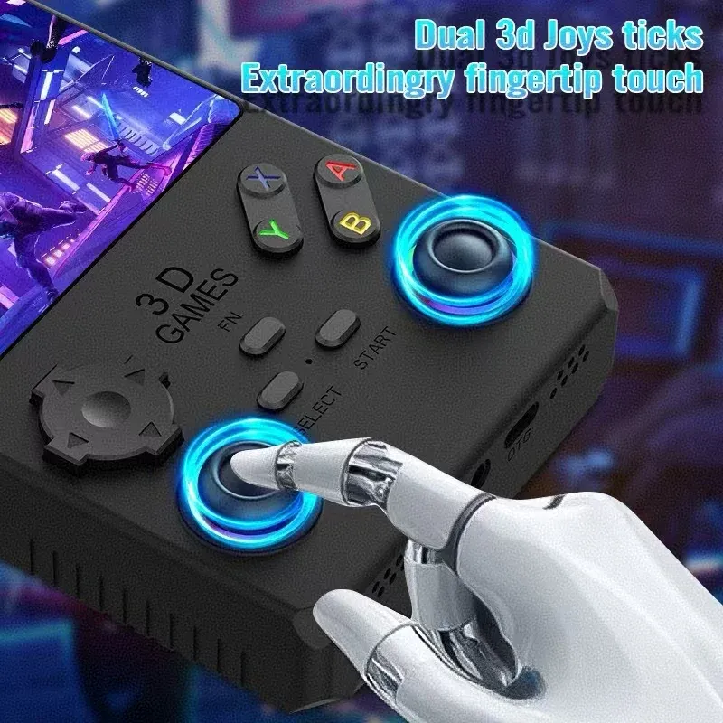 2025 V40MAX Handheld Game Console 4'' IPS Screen 4000mah Battery Joystick RGB Lighting Effect 256GB With More Than 40000_voghion.com